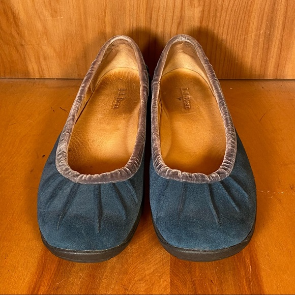 L.L. Bean Suede Flats Blue TSS0127 - Picture 2 of 9